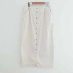 Vintage button down cream Gap Skirt L